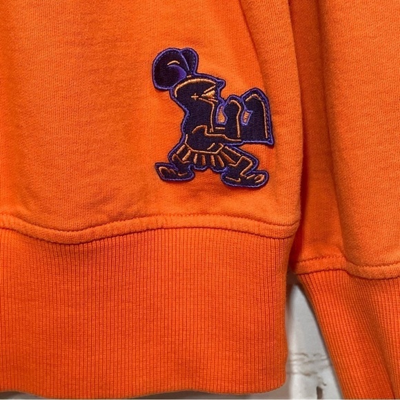 Nike Sweater Womens XL Orange BVTN Beaverton Swoosh Logo Pullover Crew Neck - Picture 7 of 11